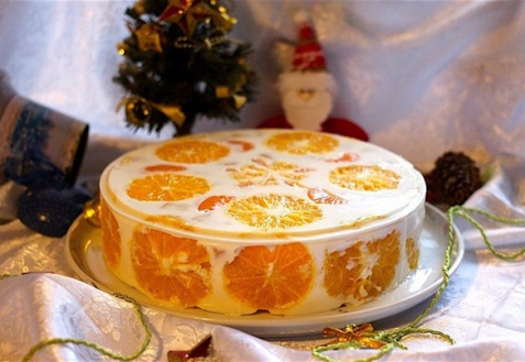 Желейный торт с апельсинами