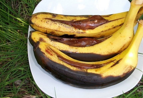 Банан-гриль с шоколадом (видео)