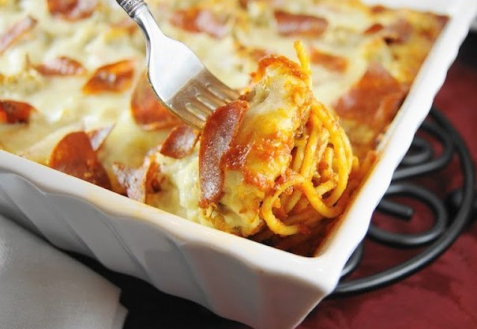 Рецепт - Запеченные спагетти