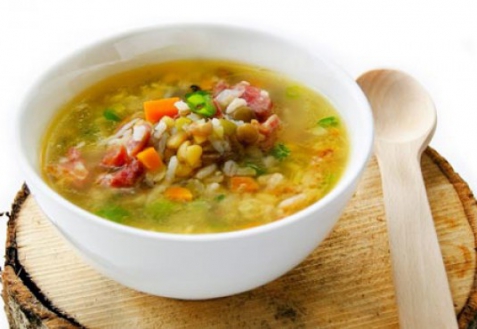 Рецепт - Суп с копчеными ребрышками