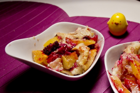 Рецепт - Коблер с манго и ежевикой
