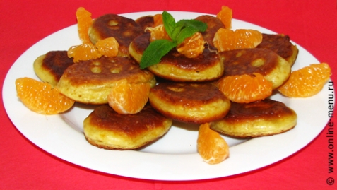 Оладьи с мандарином и шоколадом - рецепт с фото